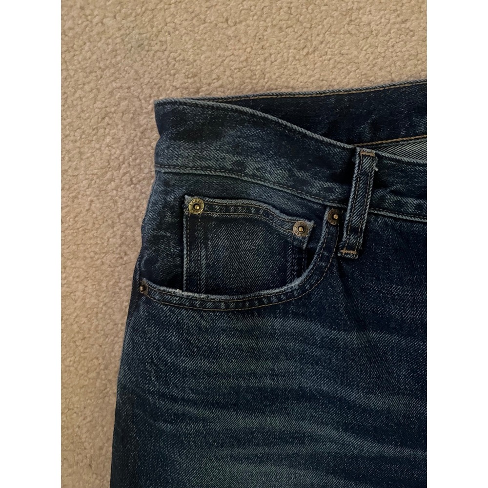 J. Crew Dark Indigo Wide-Leg Cropped Jeans - Picture 8 of 9